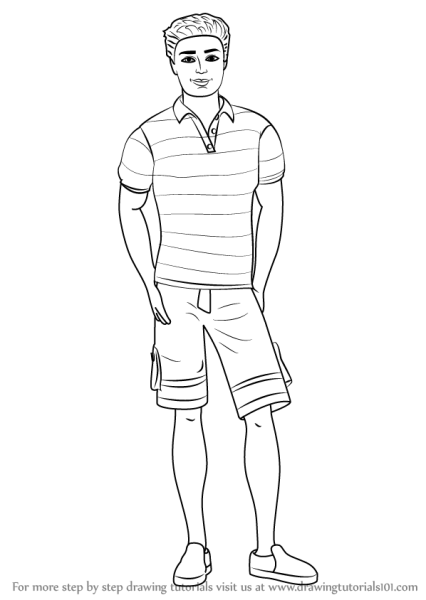 Кенма Козуме в полный рост черно белый