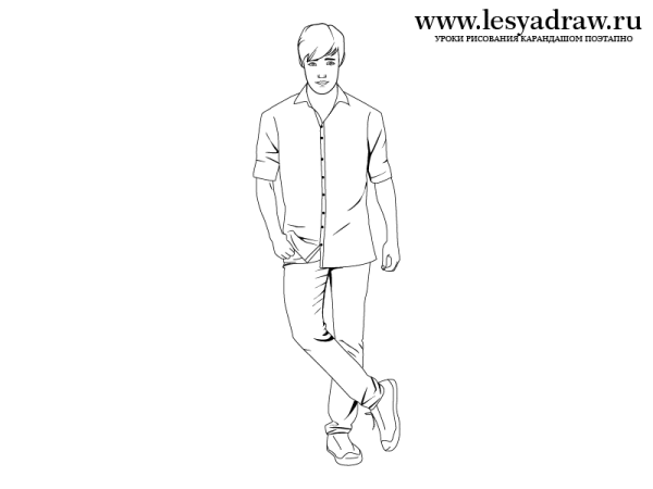 Рисунки для срисовки мальчик и девочка