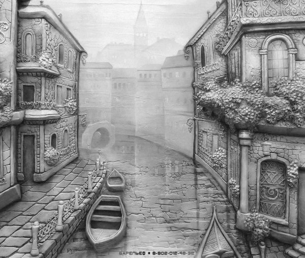 Барельеф городской пейзаж