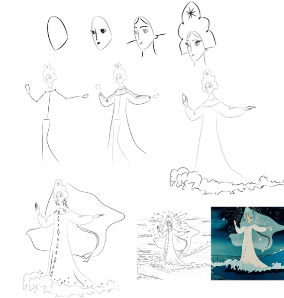 Рисование Царевна лебедь