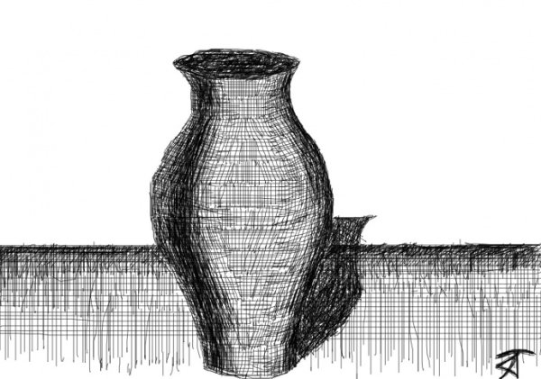 Рисование с натуры кувшин