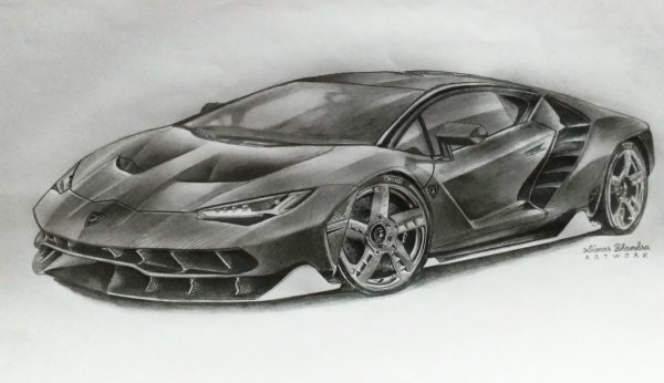 Ламборджини скетч