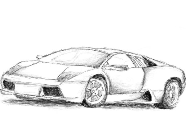Рисунок машины Ламборджини