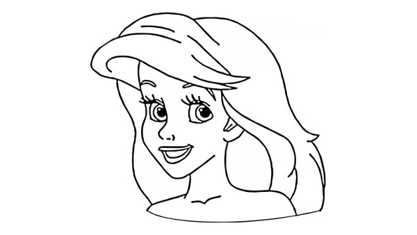 Нарисовать лицо принцессы