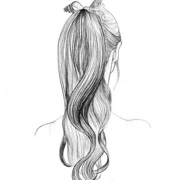 Волосы для срисовки карандашом