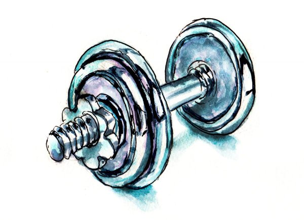 Эскиз гантели