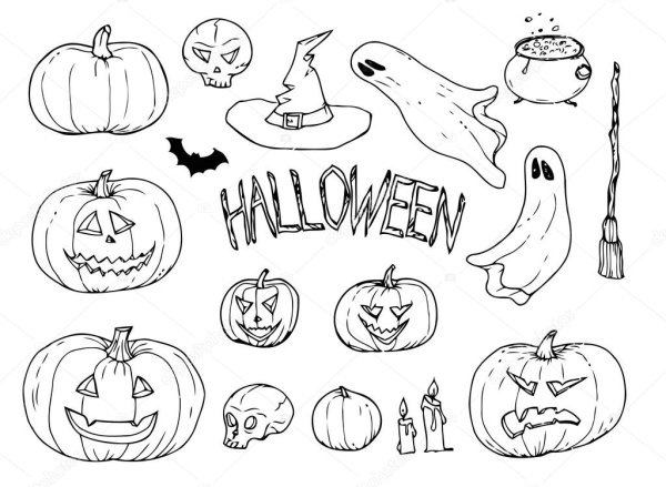 Раскраски для Хэллоуина
