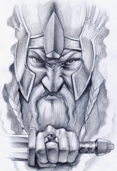 Рисунки викингов для тату