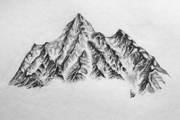 Горы карандашом