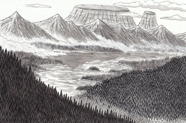 Нарисовать горы