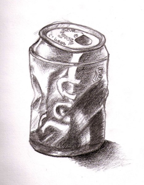 Жестяная банка карандашом