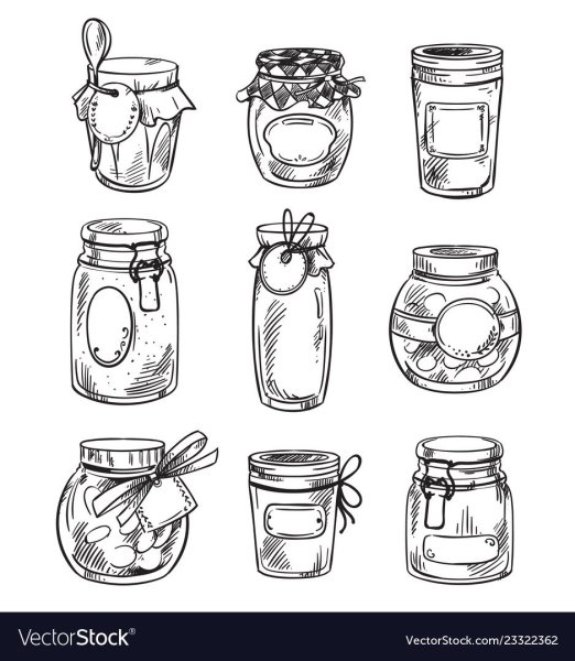 Банка варенья раскраска