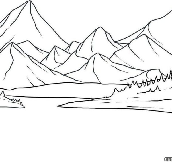 Горы карандашом