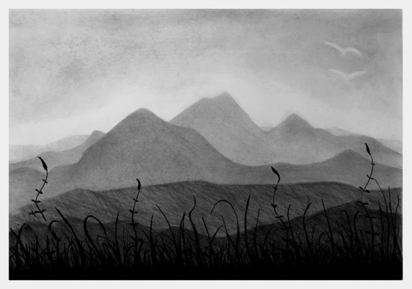 Горы карандашом для начинающих