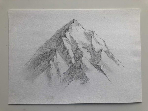 Горы карандашом