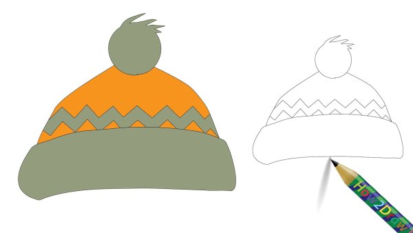 Новогодняя шапка раскраска