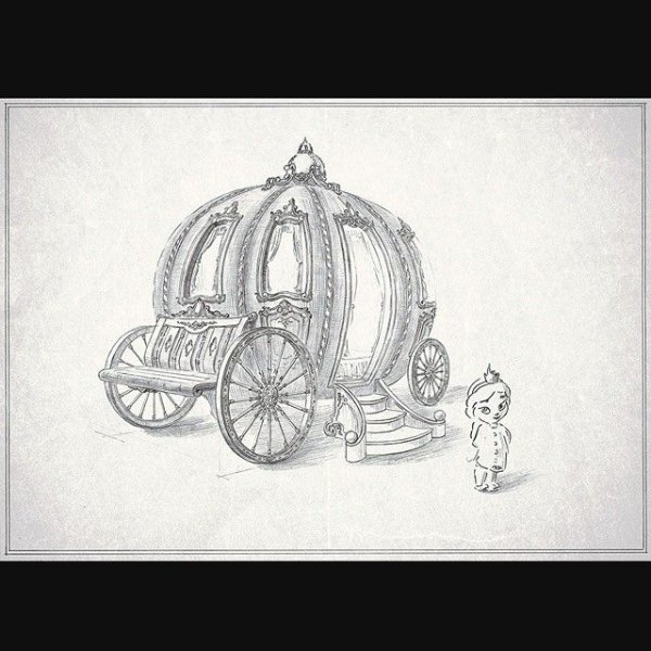Карета для Золушки рисование