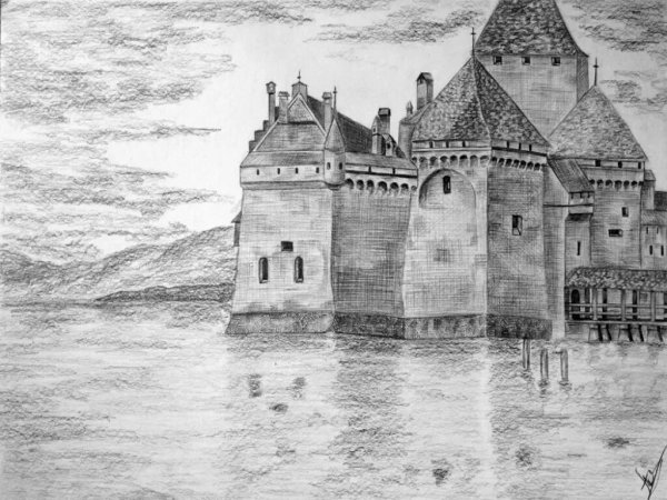 Дворец карандашом