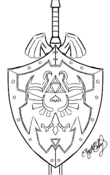 Щит раскраска