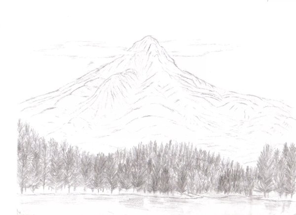 Горы карандашом