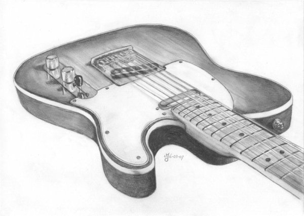 Гитара карандашом