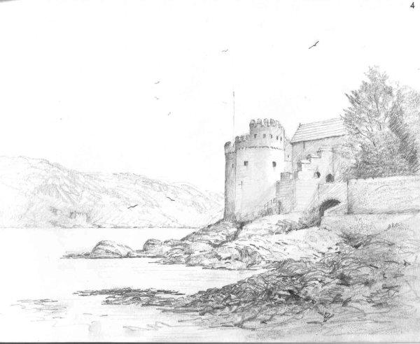 Скетч замка рыцаря