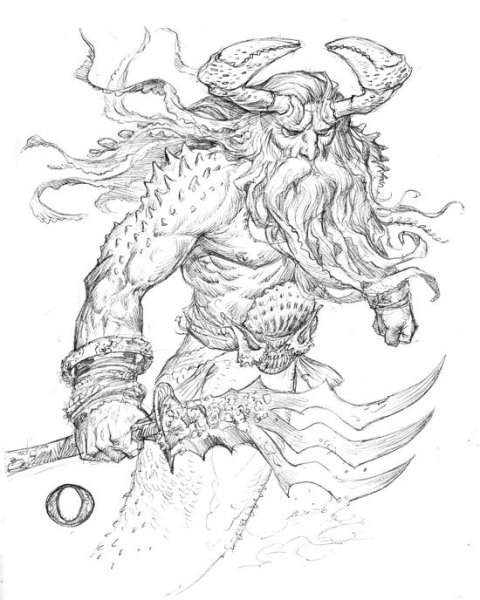 Посейдон эскиз