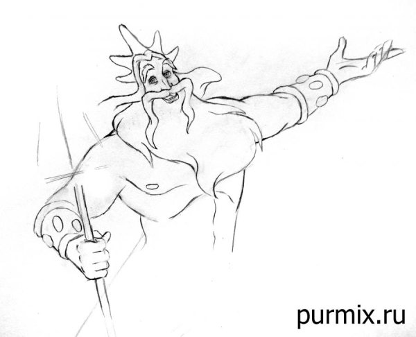 Раскраска боги древней Греции Посейдон