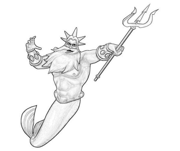 Посейдон карандашом