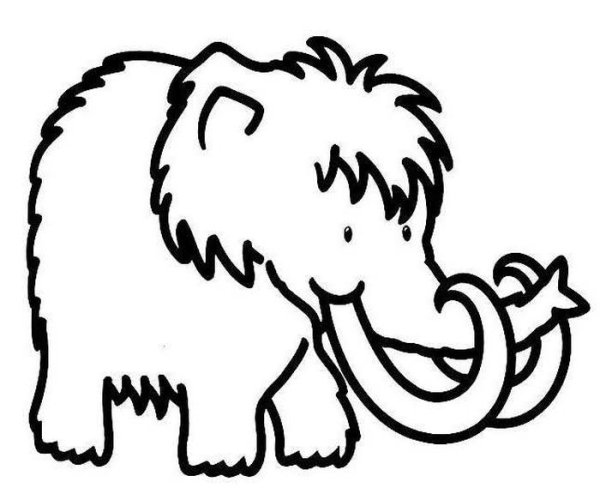 Мамонт раскраска