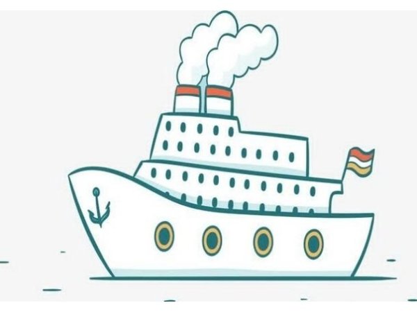 Пароход рисунок