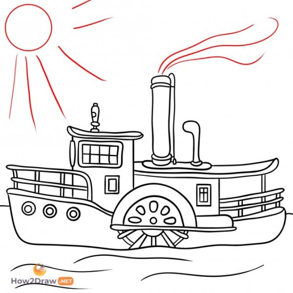 Поэтапное рисование транспорта для детей