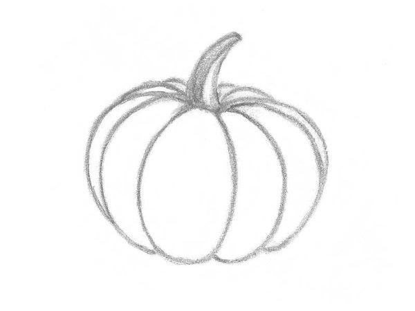 Тыква рисунок карандашом