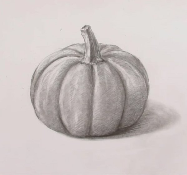 Тыква рисунок простым карандашом