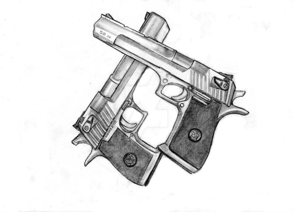 Пистолет референс сбоку