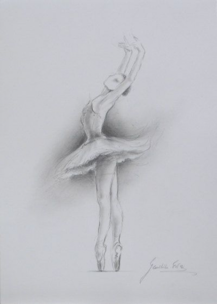 Балерина рисунок карандашом