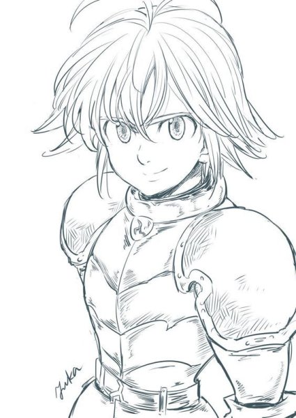 Семь смертных грехов раскраска Мелиодас