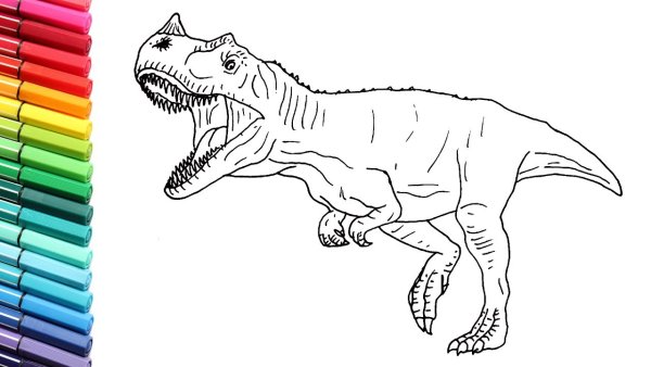 Кархародонтозавр раскраска