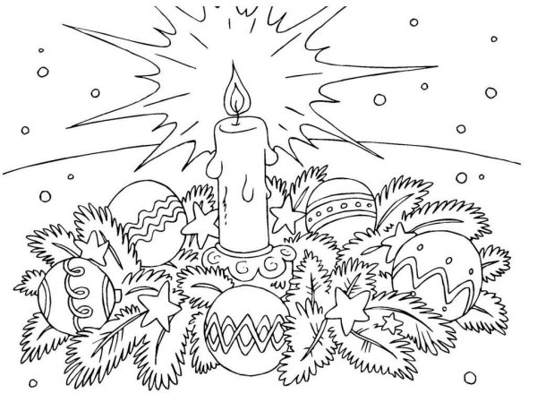 Рисунки на новый год для срисовки