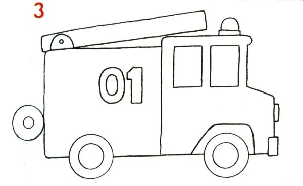 Рисование пожарная машина