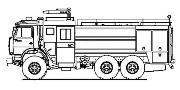 КАМАЗ 4310 АЦ 7 чертёж