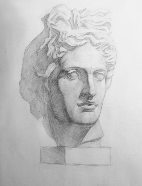 Гипсовая голова Академический рисунок философ