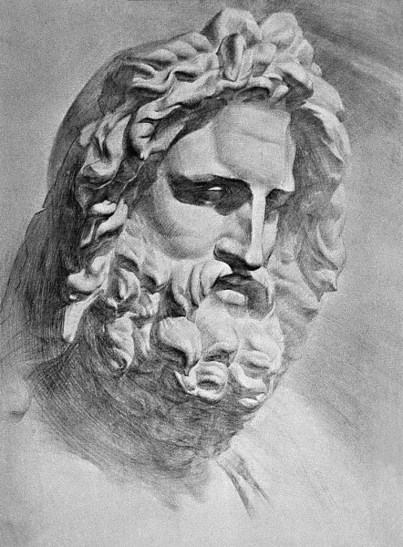 Артемида гипсовая голова