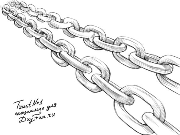 Цепь нарисованная