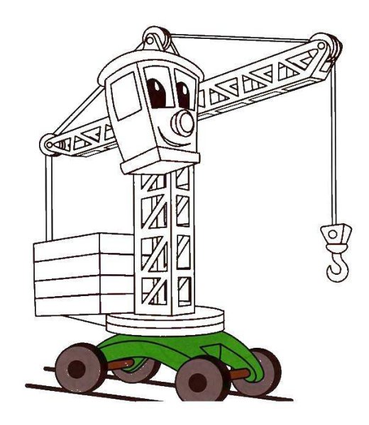 Кран раскраска для детей