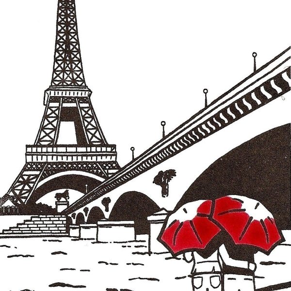 Эльфелева башня карандашом