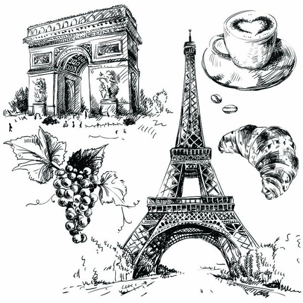 Как нарисовать эльфивую башню в Париже