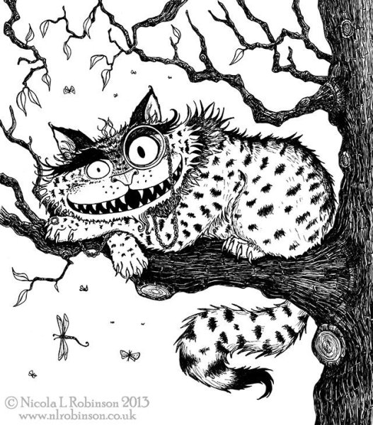 Кот в графике эскиз