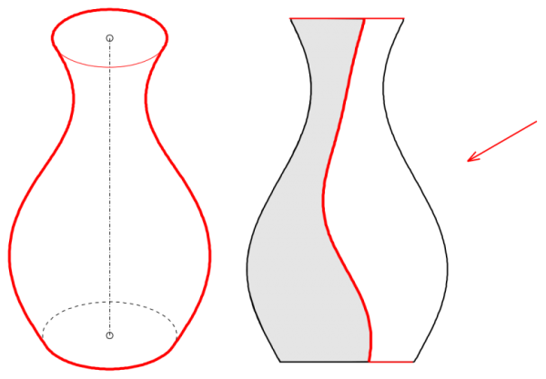 Контур вазы для цветов