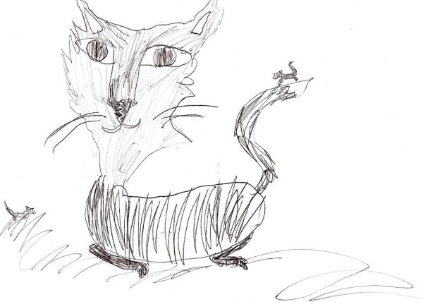 Кот Баюн карандашом